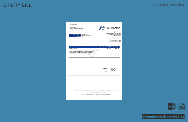 Beispielrechnung des Stromversorgers Bahrain Falcon Electrical S.P.C.